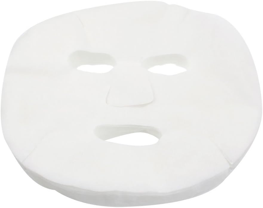 100 Pcs DIY White Color Natural Spa Skin Care Skin Fiber Paper Pre-cut Facial Paper Sheet Facial Mask