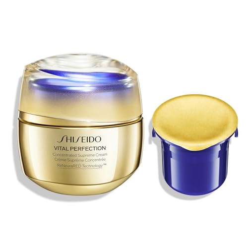 Shiseido Vital Perfection Concentrated Supreme Cream (50 mL) + Refill (50 mL) - Rich Moisturizer for Sculpting and Even Tone