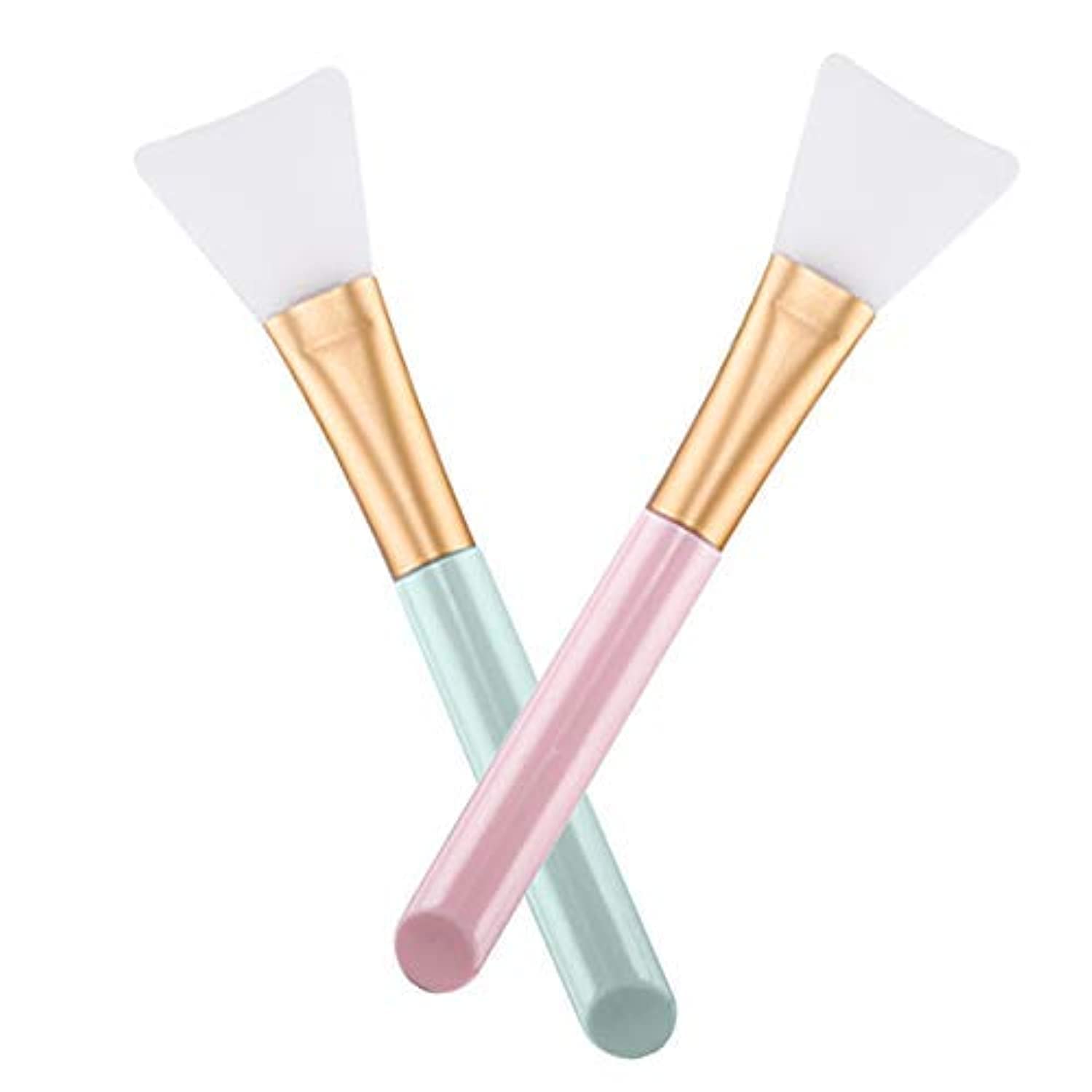 2 PCS Silicone Face Mask Brush,Mask Beauty Tool Soft Silicone Facial Mud Mask Applicator Brush Hairless Body Lotion And Body Butter Applicator Tools Pastel