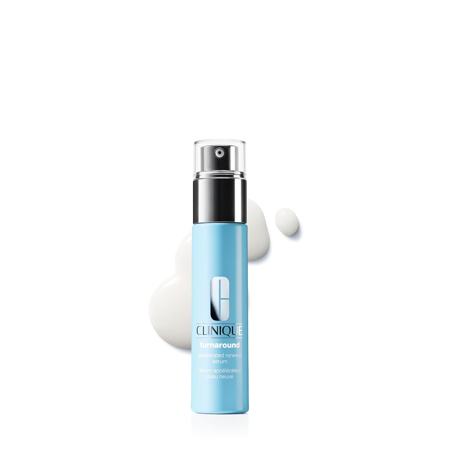 Clinique Turnaround Accelerated Renewal Face Serum For All Skin Types | Exfoliating + Smoothing, 1 Fl Oz