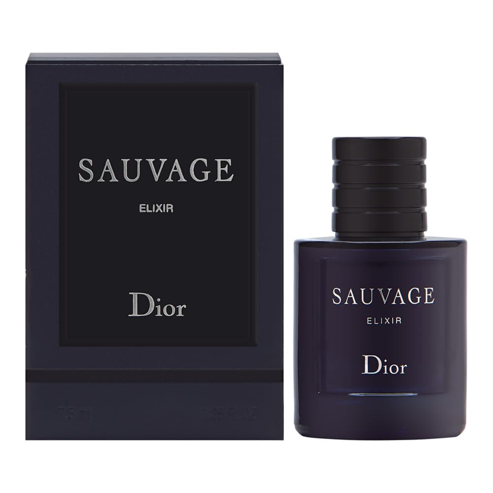 Sauvage Elixir by Christian Dior for Men 7.5ml/0.25oz Parfum | Men's Parfum, Luxury Cologne, Designer Fragrance, Travel Size, Mini Perfume, Sauvage Elixir Scent