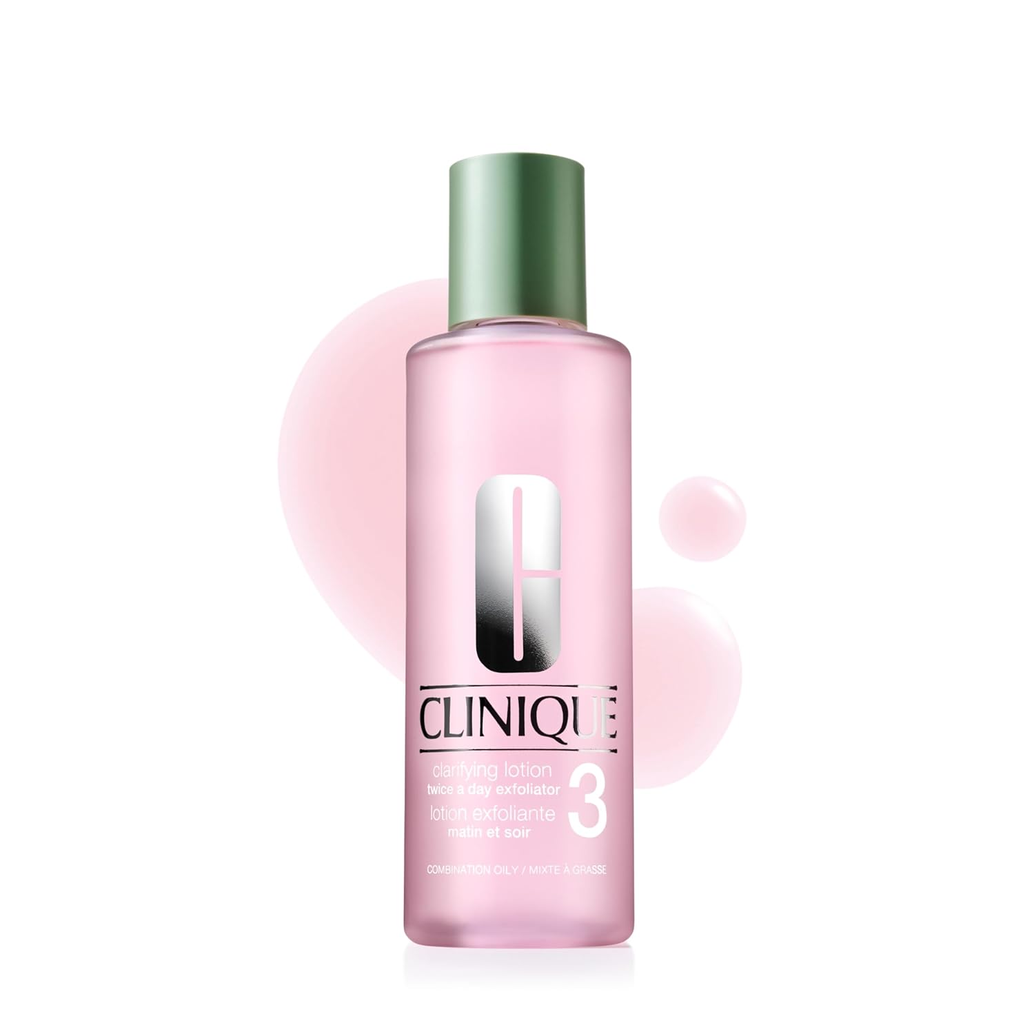 Clinique Clarifying Lotion 3 | Gentle Exfoliator For Oily Combination Skin Types | Face Toner With Witch Hazel + Salicylic Acid | Step 2 in 3-Step Skin Care Routine, 13.5 Fl Oz