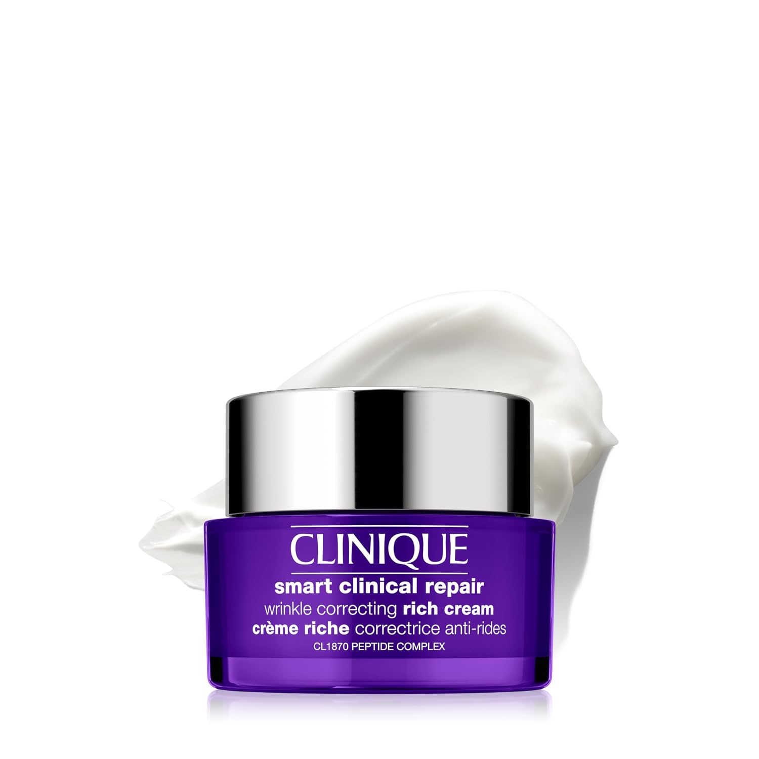 Clinique Smart Clinical Repair Wrinkle Correcting Anti Aging Rich Face Cream with Peptides + Hyaluronic Acid For Very Dry to Dry Combination Skin Types | Hydrating, 1.7 Fl Oz