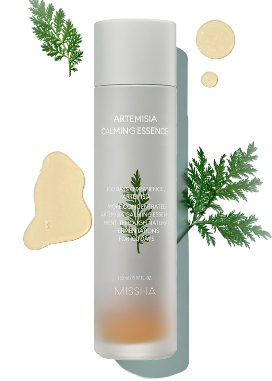 MISSHA Artemisia Calming Essence Korean Toner Mugwort 5.07 oz | 100% Annua extract from Ganghwa Island helps delicate complexions feel balanced, refreshed, and ready for routine steps.
