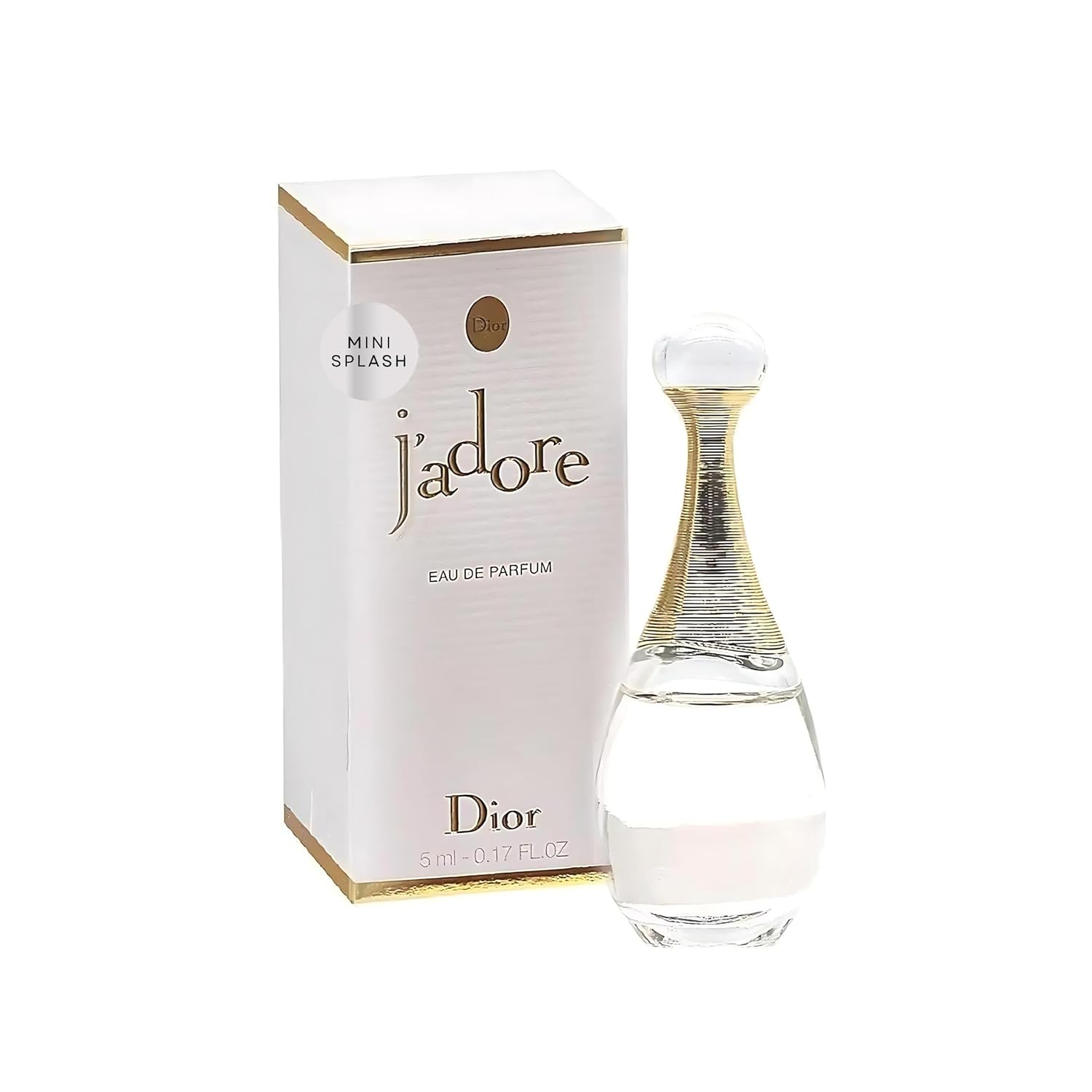 J'adore by Christian Dior Perfume for Women EDP Mini Travel Splash, 5 ml | Travel Size Floral Fragrance, Purse Size Dabber, Luxury Designer Scent, Ylang-Ylang, Damascus Rose & Jasmine