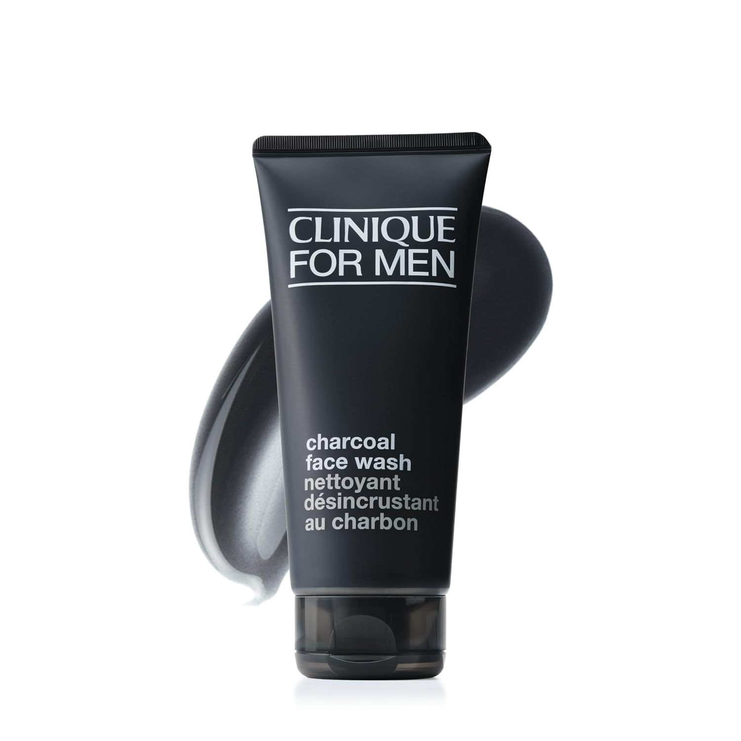 Clinique For Men Charcoal Face Wash With Glycerin | Detoxifying Gel Facial Cleanser | For All Skin Types | Unclogs Pores | Purifies + Refines, 6.7 Fl Oz