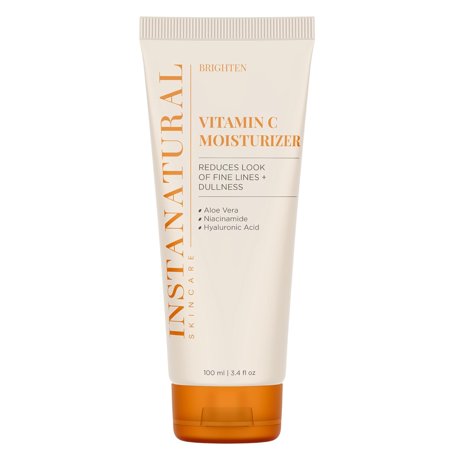 InstaNatural Vitamin C Moisturizer Face Cream, Brightens and Reduces the Look of Fine Lines and Wrinkles, Moisturizing Lotion for Dry Skin, with Hyaluronic Acid, 3.4 FL Oz | Face Cream with Hyaluronic