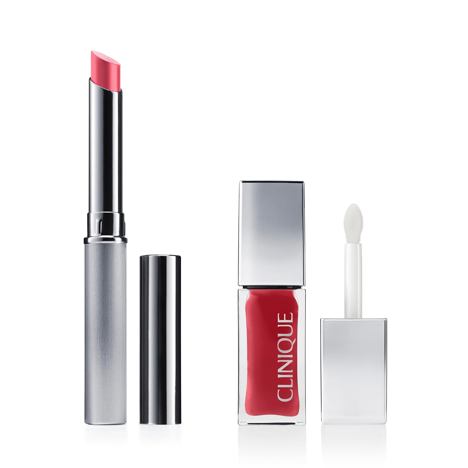 Clinique Pink Honey Almost Lipstick Tinted Lip Balm and Pop Lip + Cheek Tinted Oil Set | Sheer + Lightweight Lipstick | Oil Conditions Lips + Gives Cheeks a Natural, Dewy Flush