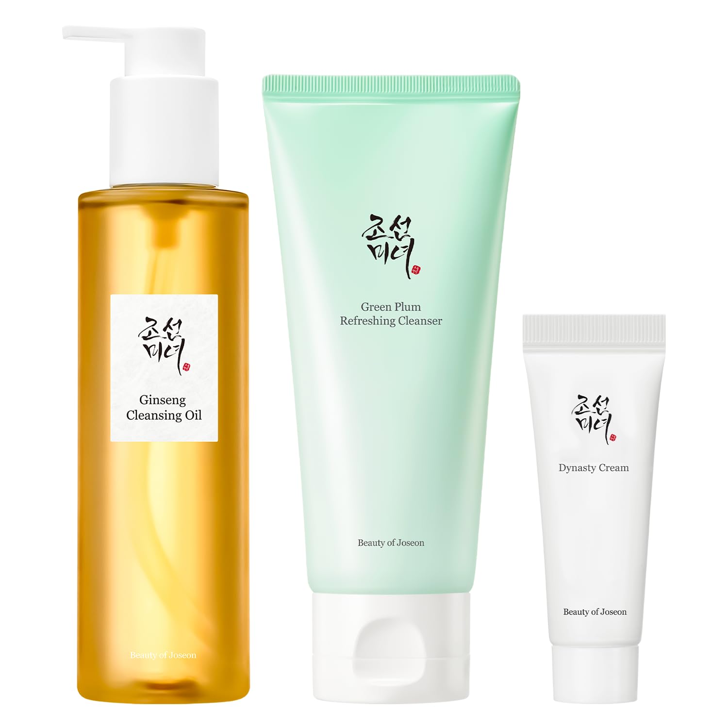 Beauty of Joseon Double Cleansing Duo With Glass Skin Moisturizer Gift | Daily Korean Skincare Face Cleansers for All Skin Types, Gentle Gel Cleanser and Lightweight Cleansing Oil 210 ml, 100 ml