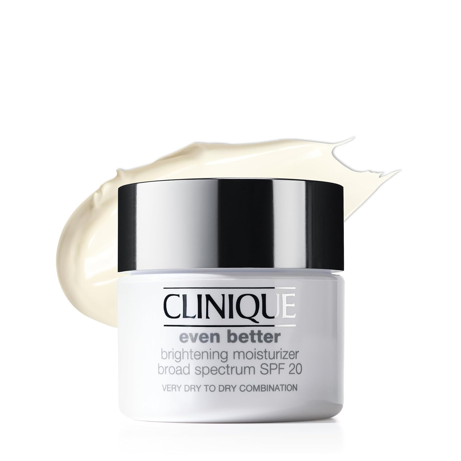 Clinique Even Better Brightening Daily Oil Free Moisturizer SPF 20 For Very Dry to Dry Combination Skin Types | Hydrating + Dark Spot Reducing, 1.7 Fl Oz