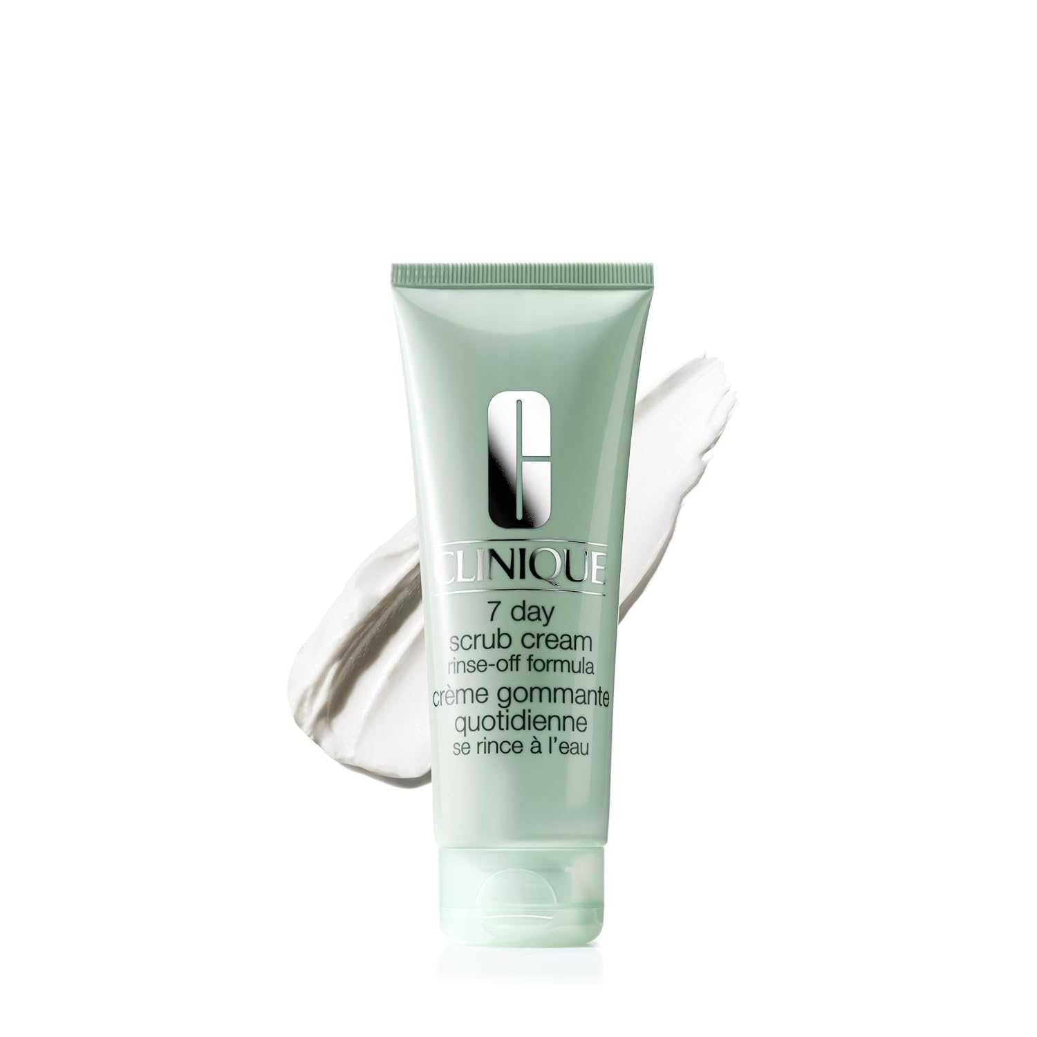 Clinique 7 Day Daily Gentle Face Exfoliator Lightweight Scrub Cream For All Skin Types | Mild Face Scrub With Silica | Exfoliating + Refining