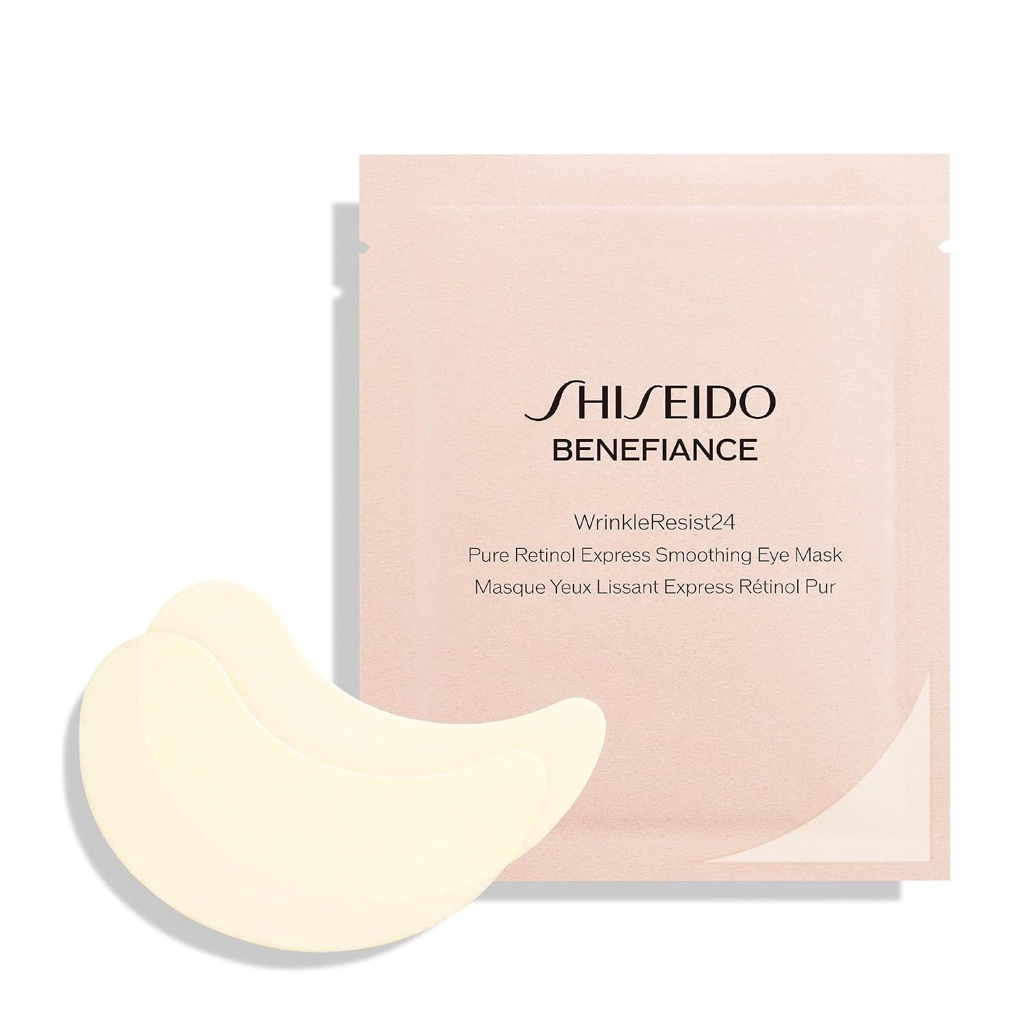 Shiseido Benefiance WrinkleResist24 - Pure Retinol Express Smoothing Eye Mask - 12 Sets of Two Eye Masks - Reduces Appearance of Wrinkles in 15 Minutes