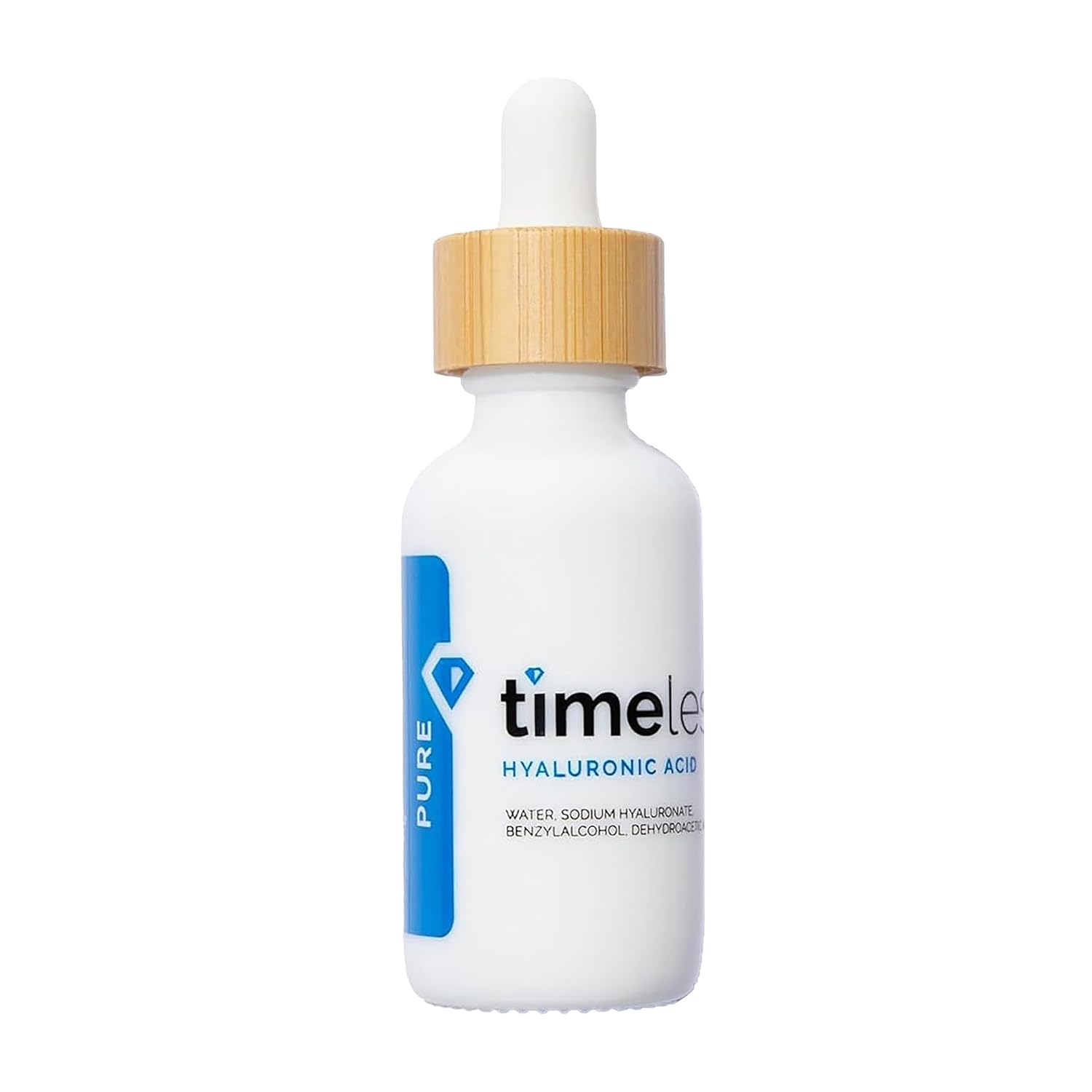 Timeless Hyaluronic Acid 100% Pure Serum, Hydrating, 2 fl oz | Powerful Formula to Rehydrate and Boost Moisture Levels, Relieves Appearance of Tightness, All Skin Types
