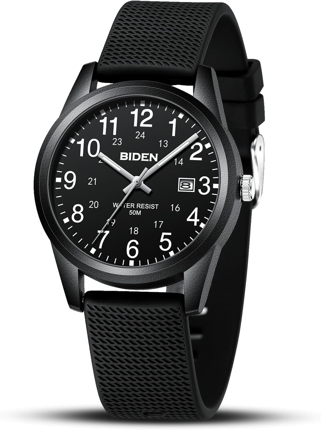 LN LENQIN Mens Watches Analog Quartz Sports Unisex 30M Waterproof Nurse Watch for Men Women Medical Professionals Military Time with Second Hand Glowing Easy to Read Dial