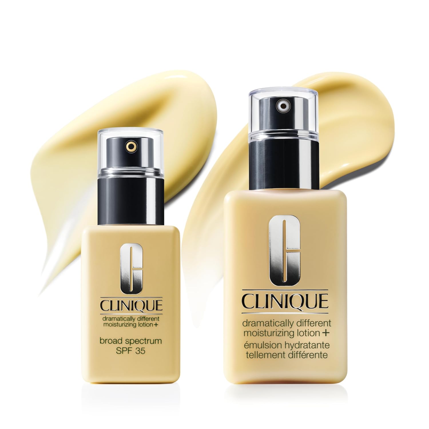 Clinique Dramatically Different Moisturizing Lotion+ AM & PM Bundle | Face Moisturizers for Dry to Dry Combination Skin | Hydration + SPF 35 Protection