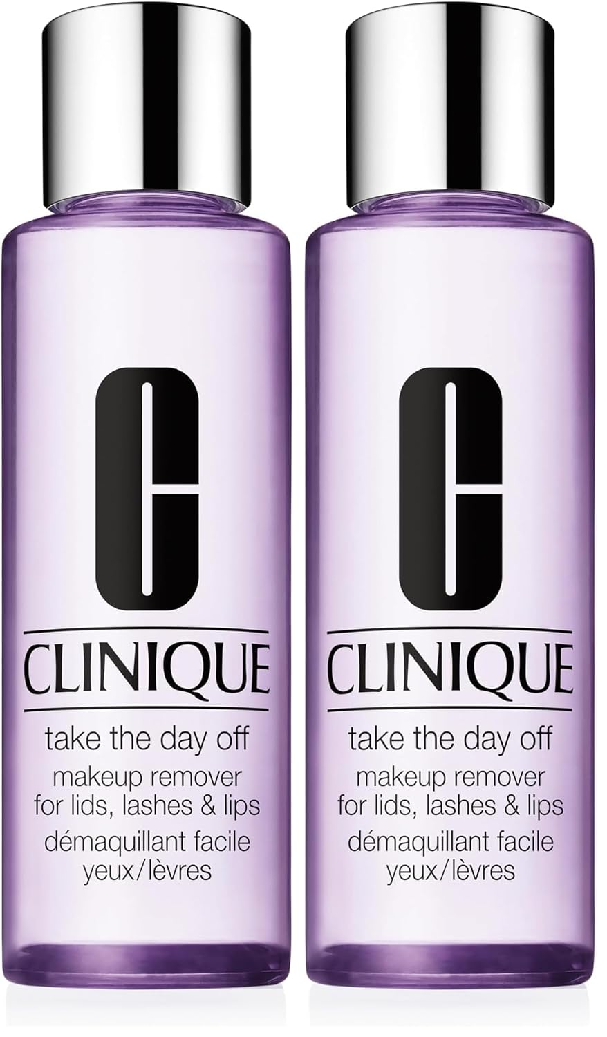 Clinique Take The Day Off Liquid Makeup Remover For Lids, Lashes, + Lips | Eye Makeup Remover | Oil Free + Non-Irritating | For All Skin Types, 6.7 Fl Oz (Pack of 2)