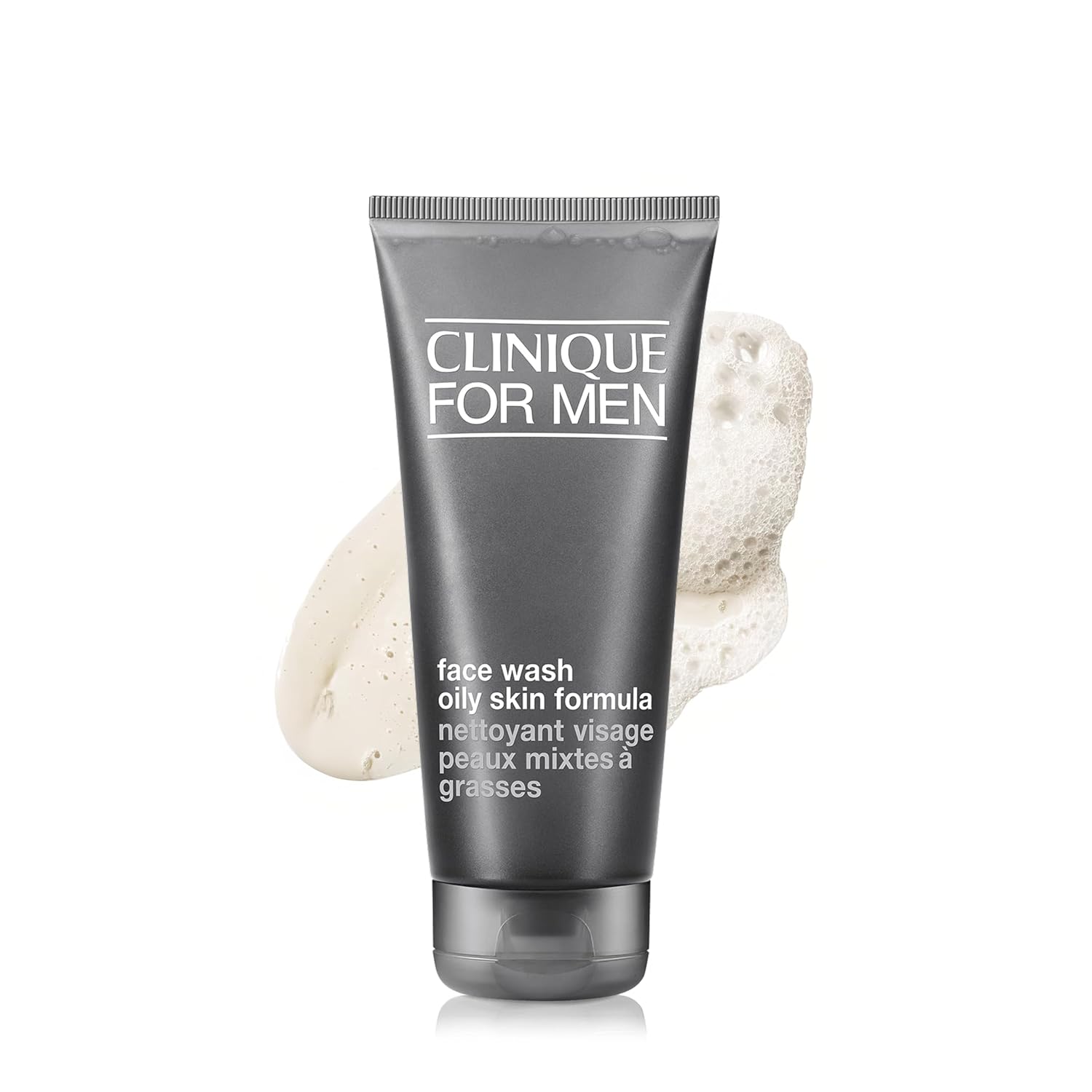 Clinique For Men Oil Control Face Wash Cleanser | Removes Excess Shine + Preps for Shaving | For Normal to Oily Skin Types, 6.7 Fl Oz