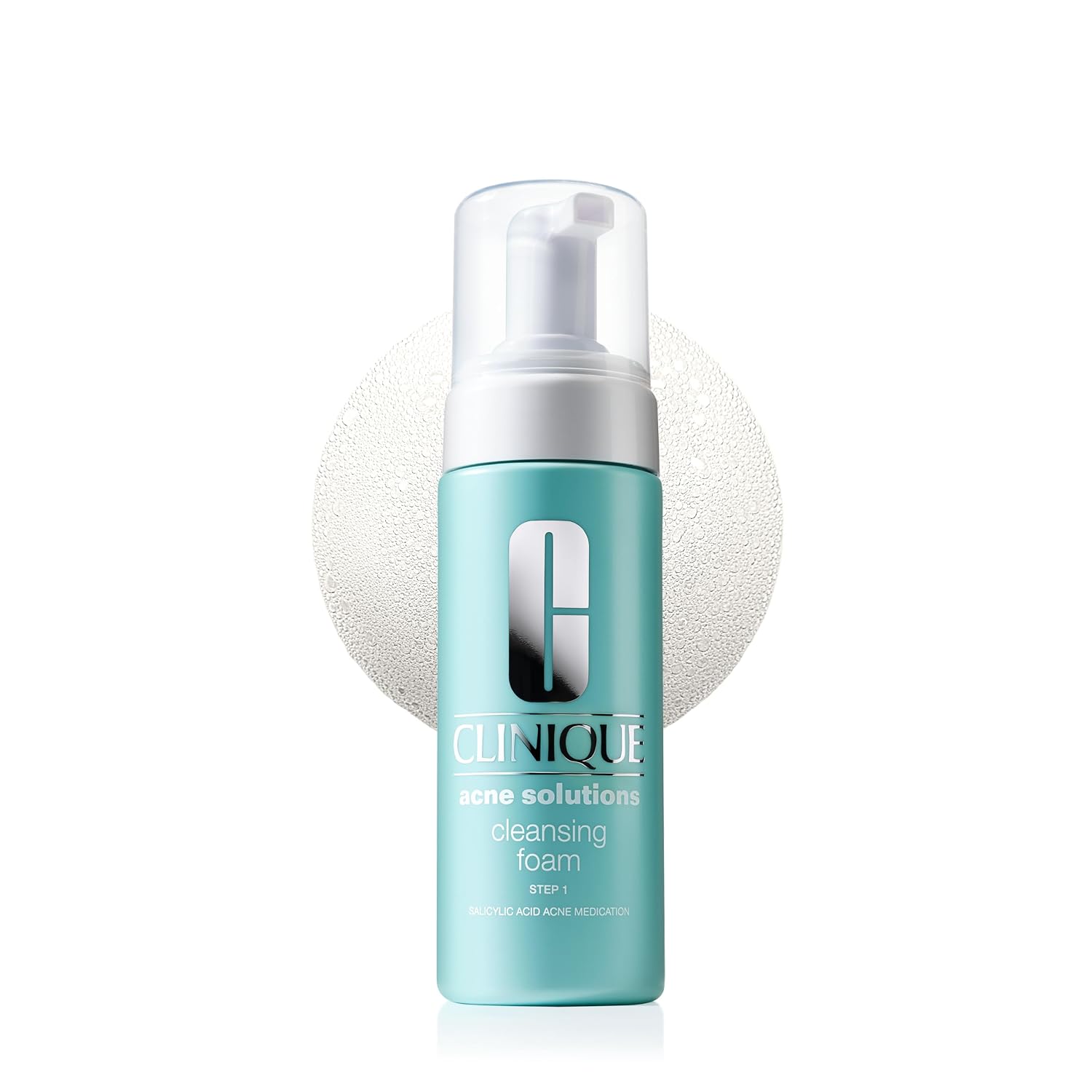 Clinique Acne Solutions Daily Foam Cleanser With 1.5% Salicylic Acid For Very Dry to Oily Skin Types | Prevents Acne + Unclogs Pores