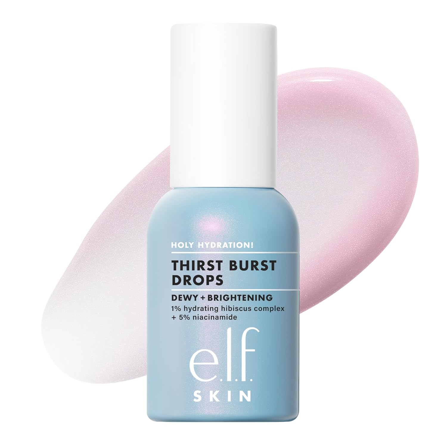 e.l.f. SKIN Holy Hydration! Thirst Burst Drops, Serum For A Radiant Complexion Instantly & Over Time, Made With Hyaluronic Acid, Vegan & Cruelty-Free
