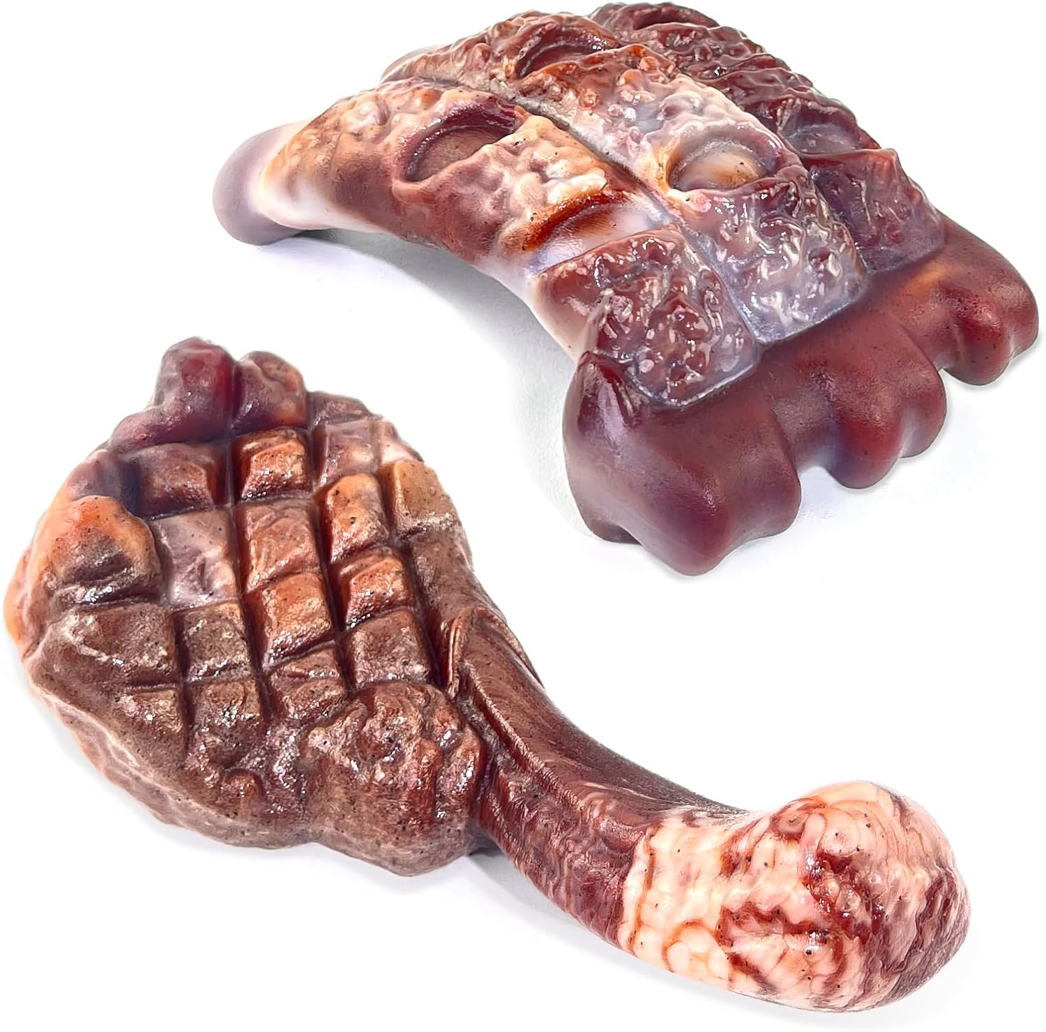 Fuufome Dog Chew Toys for Aggressive Chewers：2 Pack Indestructible Dog Toy for Large Breed- Tough Nylon Teething Bone Toy to Keep Them Busy