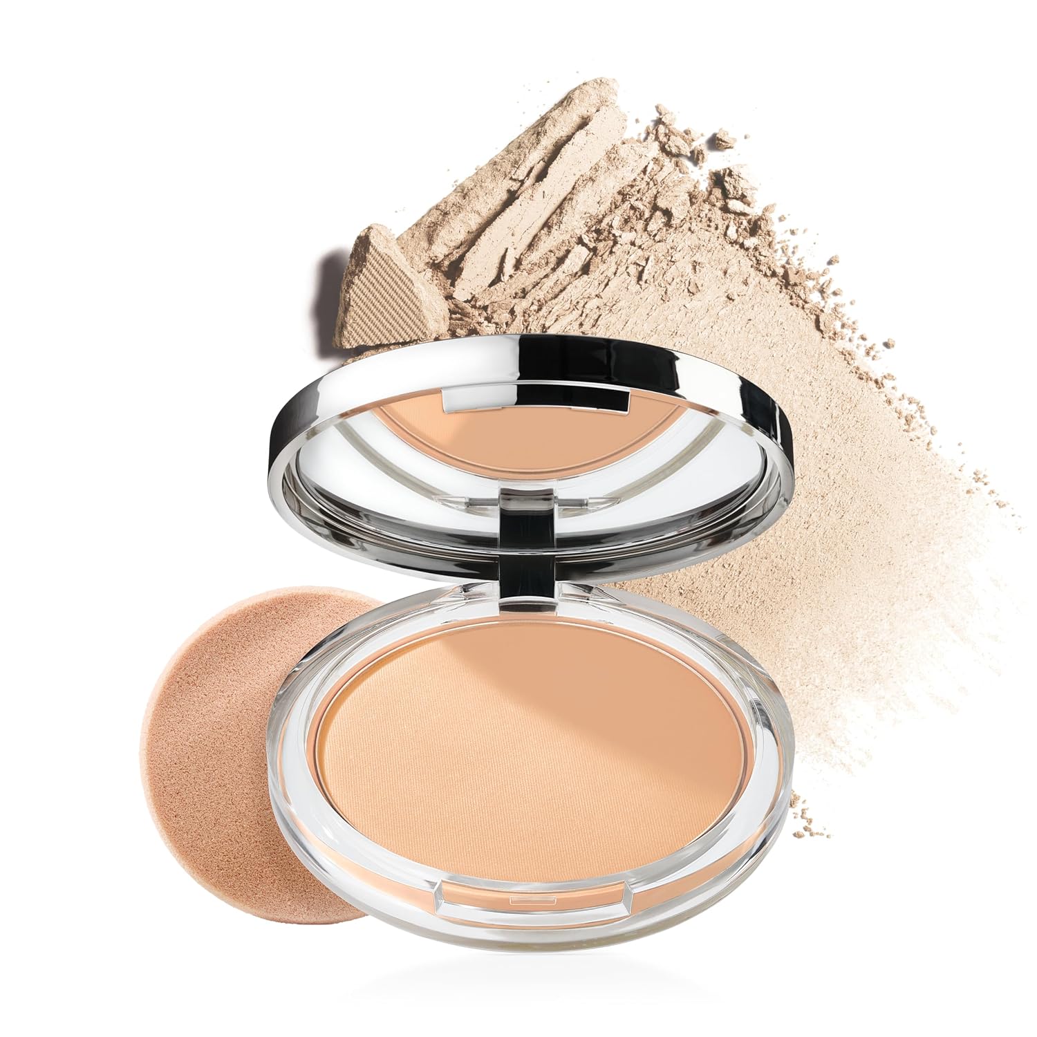 Clinique Stay-Matte Sheer Pressed Face Powder For Oily Skin Types | Sheer Coverage | Minimizes Shine | Makeup & Setting Powder