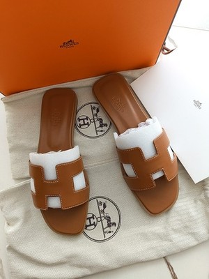 HERMES Oran Sandals in Brown Color Size 39