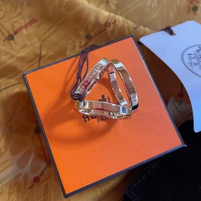 Hermes Scarf Ring Trio Gold Unused Made in France Jewelry Accessories