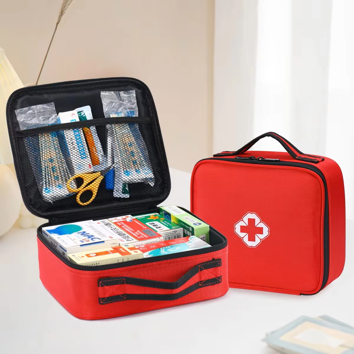 Portable Large Capacity Medicine Storage Box First Aid Bag Household Emergency Medical Kit Feature First Aid Box - AliExpress 1524