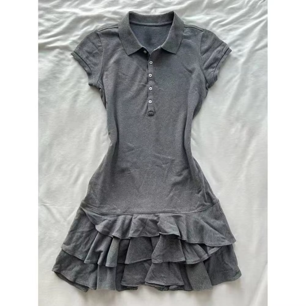Fashion Sweet Black Mini Dress Women Harajuku Gothic Ruffles One Pieces Dresses Preppy Korean Short Sleeve Bodycon Vestidos - AliExpress 200000345