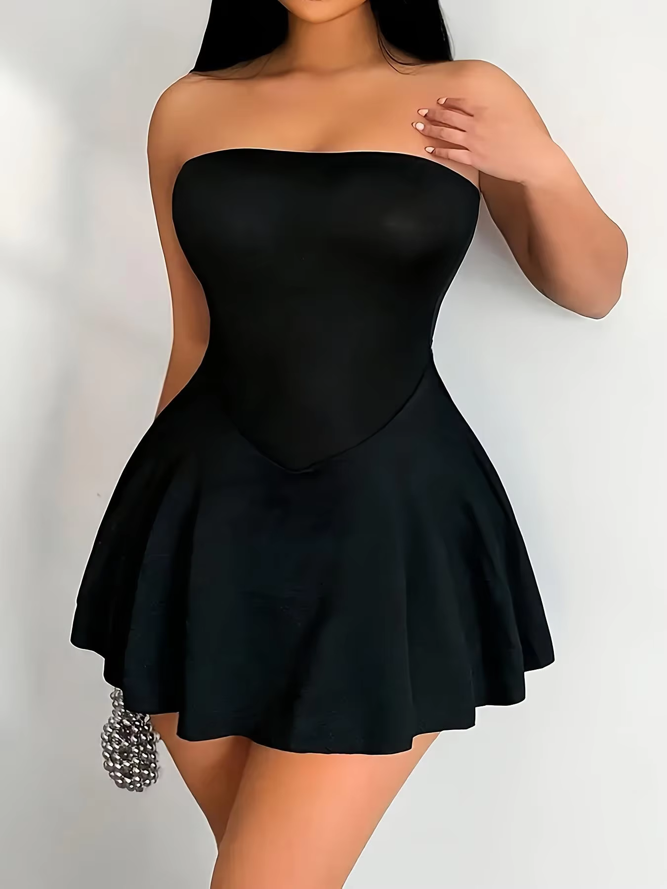 Strapless Bell Mini Skirt, High Waist Fitted Design, Perfect for Daily Wear, Night Out, Special Occasions, All Seasons - AliExpress 200000345