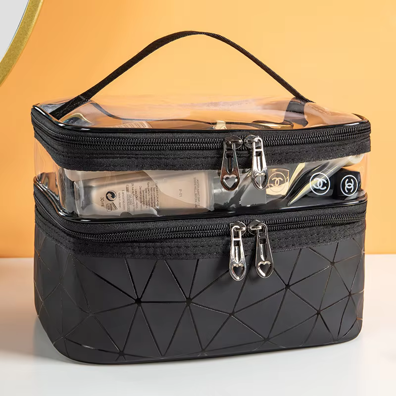 Double portable large capacity makeup bag Korean version Ringer travel multifunctional toiletry bag portable storage bag - AliExpress 1524