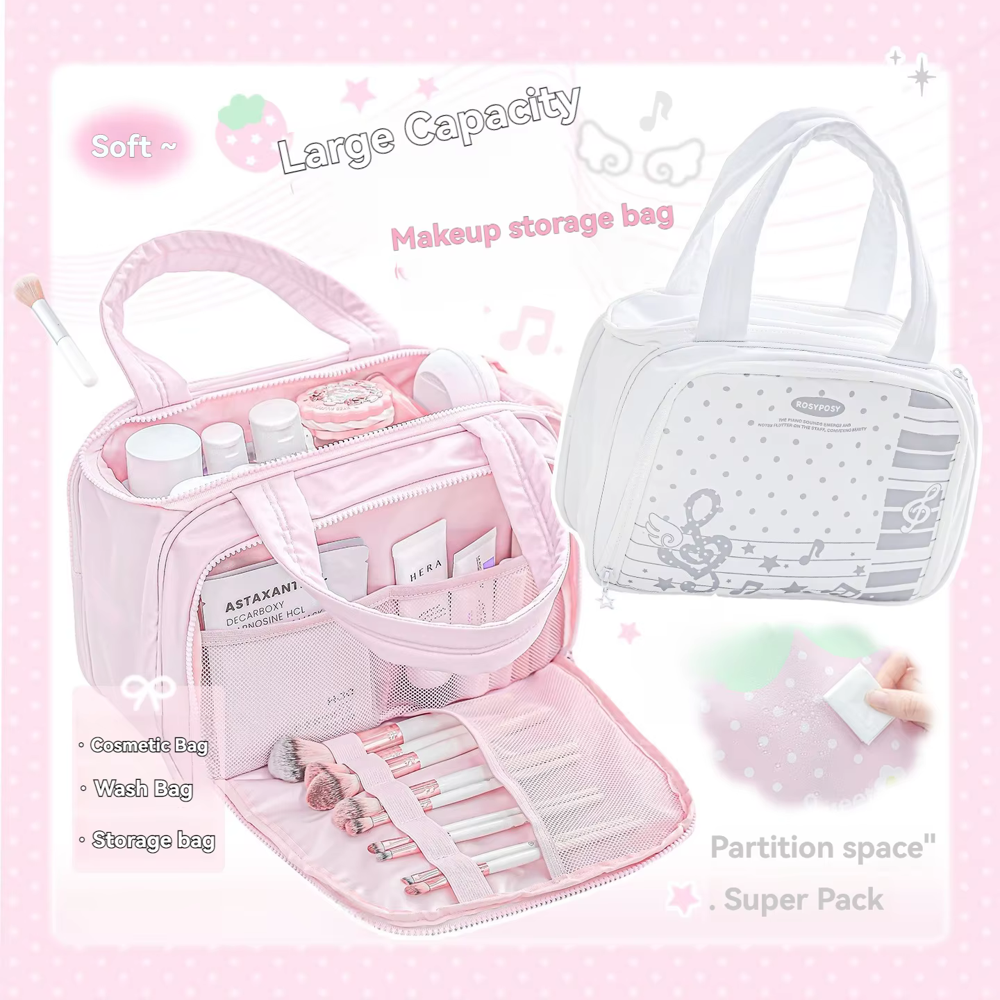 1PC Makeup Bag Daily Washroom Area Storage Bag Portable Handheld Travel Bag - AliExpress 1524
