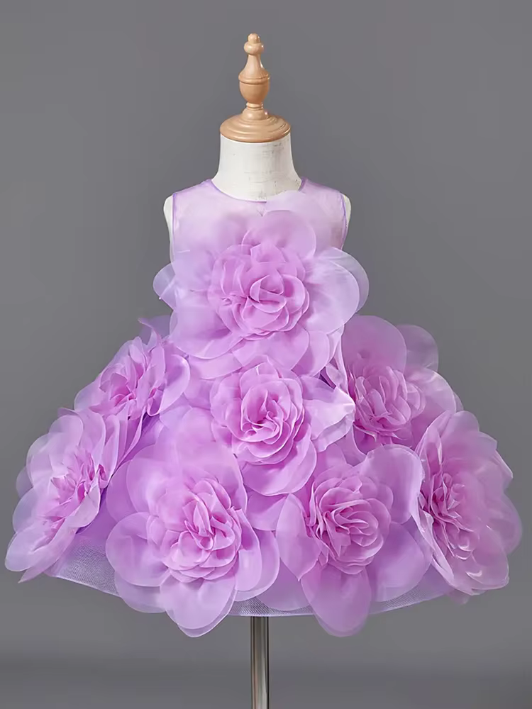 Girls Princess Dress Luxury Elegant Lilac Sleeveless Party Evening Dresses Kids Wedding Birthday Ball Gown For Girl Children - AliExpress 1501