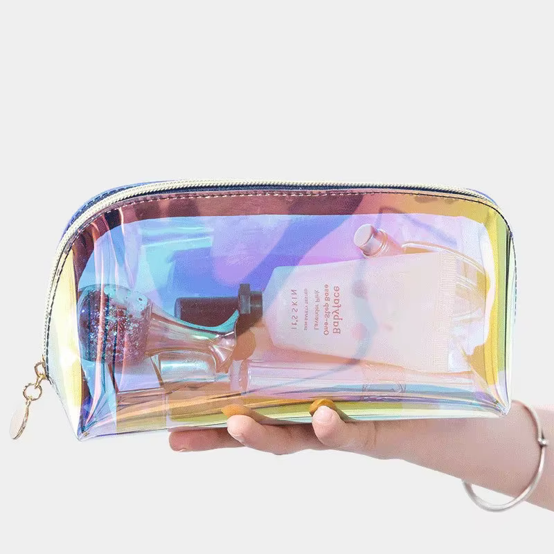 Laser Cosmetic Bag Ins Style Korean Cosmetics Semicircle Travel Makeup Bag Portable Dumpling Shaped Transparent Wash Brush Bag - AliExpress 1524