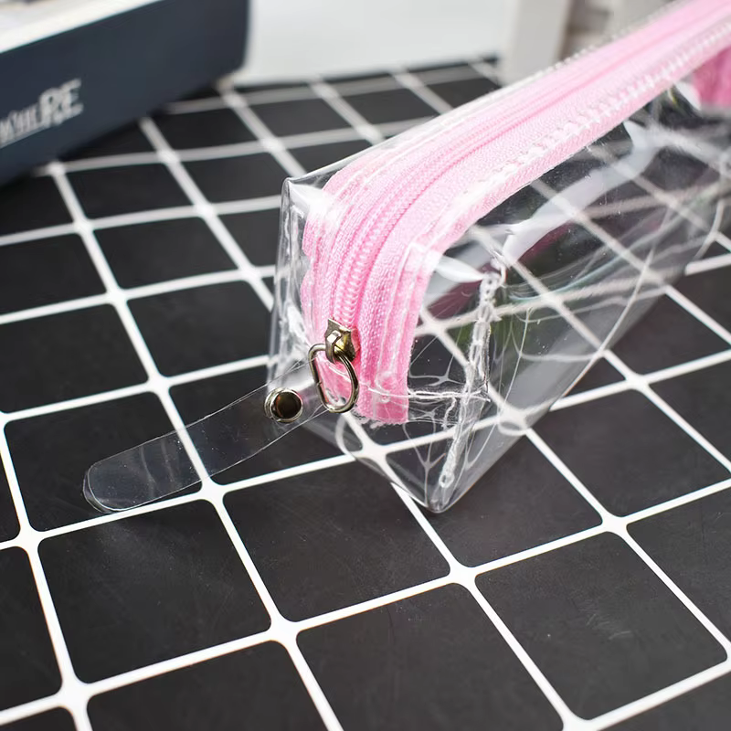 Simple Pencil Box Cute Transparent Pencil Case Zipper Square School Student Supplies Stationery Storage Bag - AliExpress 21