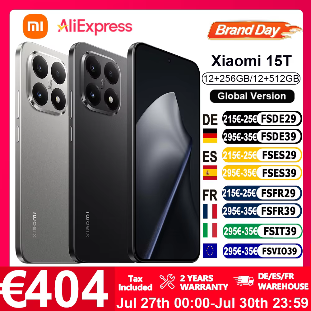 Version Globale Xiaomi 15T Smartphone 6.83' 67W HyperCharge 5500mAh Écran 120Hz MediaTek Dimensity 8400-Ultra Objectif Optique Leica Summilux Light Fusion 800 HDR10+ Dynamique Élevé Extraordinaire sur